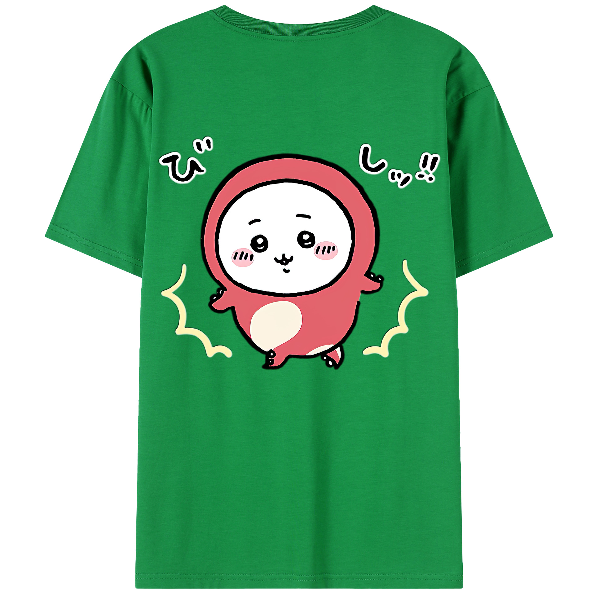 （画像用） ちいかわ ちいかわ Chii-kawa chiikawa 綿100％半袖Tシャツ（背面プリント）