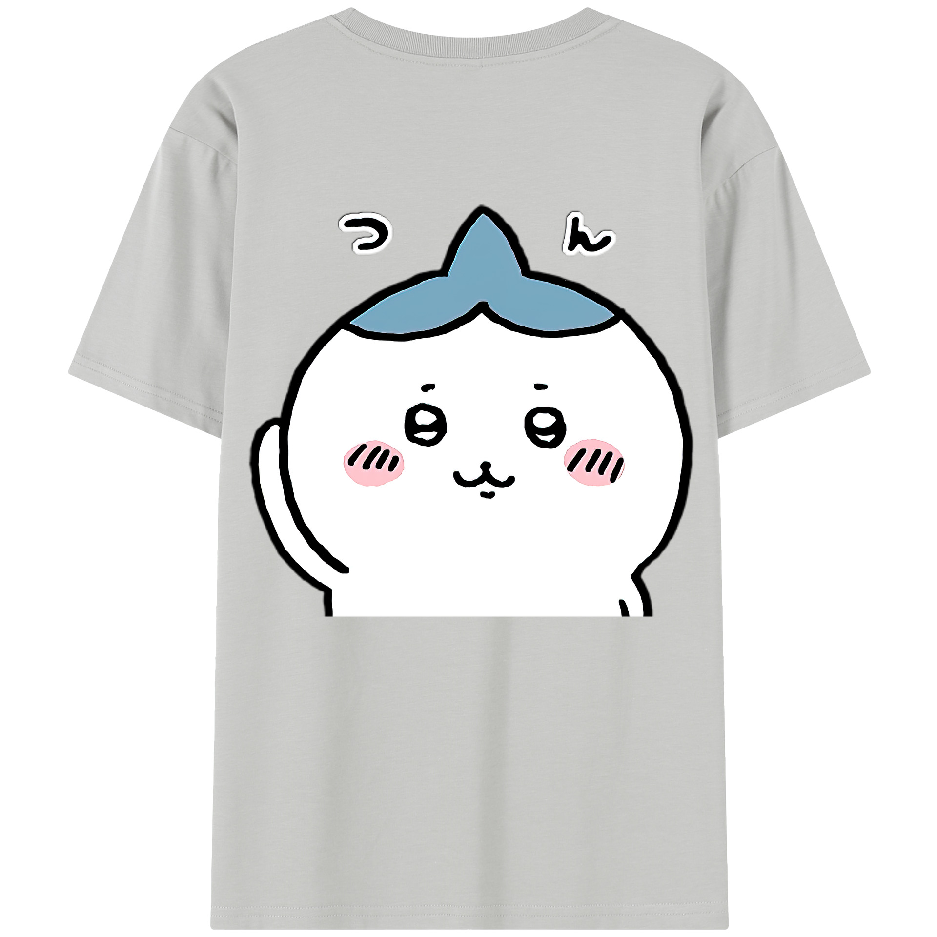 （画像用） ちいかわ ハチワレ Chii-kawa hachiware 綿100％半袖Tシャツ（背面プリント）