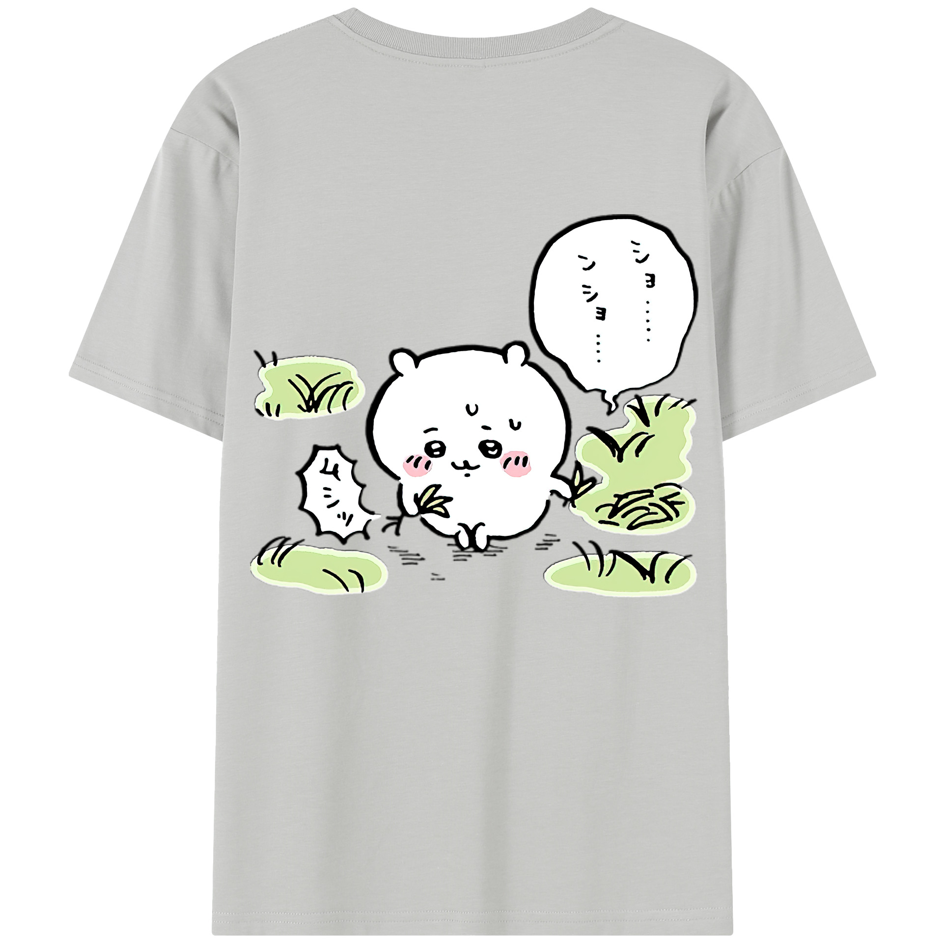 （画像用） ちいかわ ちいかわ Chii-kawa chiikawa 綿100％半袖Tシャツ（背面プリント）