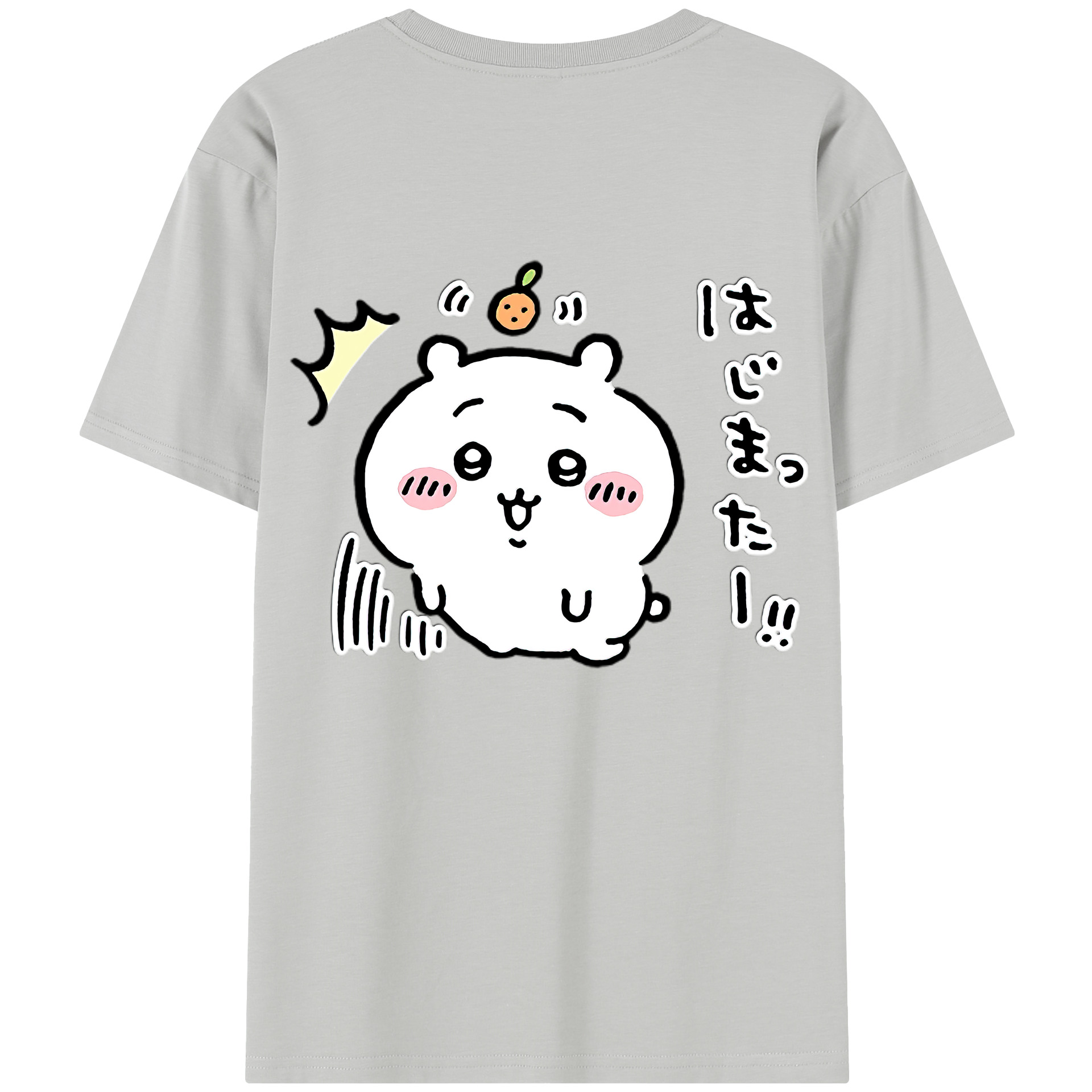（画像用） ちいかわ ちいかわ Chii-kawa chiikawa 綿100％半袖Tシャツ（背面プリント）