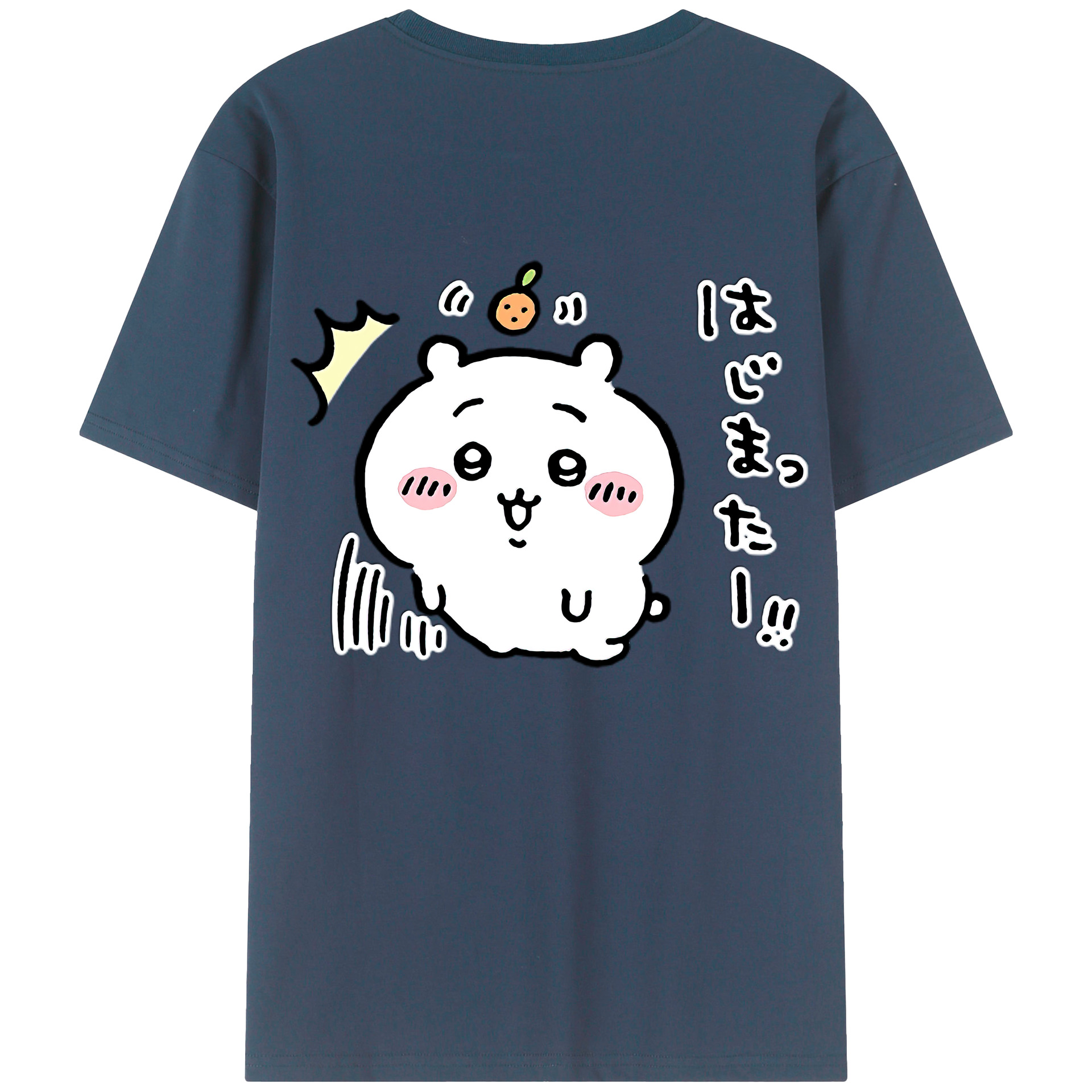 （画像用） ちいかわ ちいかわ Chii-kawa chiikawa 綿100％半袖Tシャツ（背面プリント）