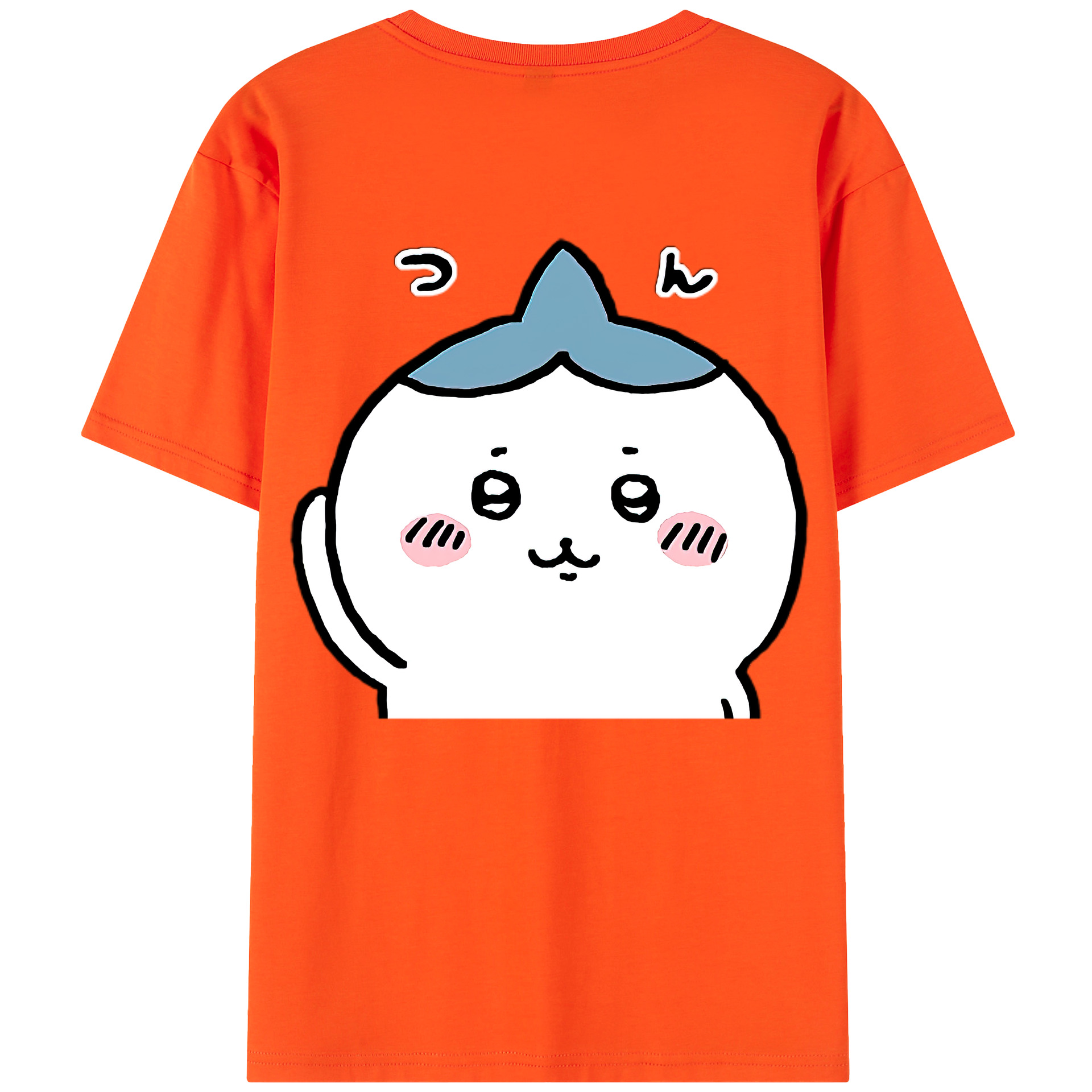 （画像用） ちいかわ ハチワレ Chii-kawa hachiware 綿100％半袖Tシャツ（背面プリント）