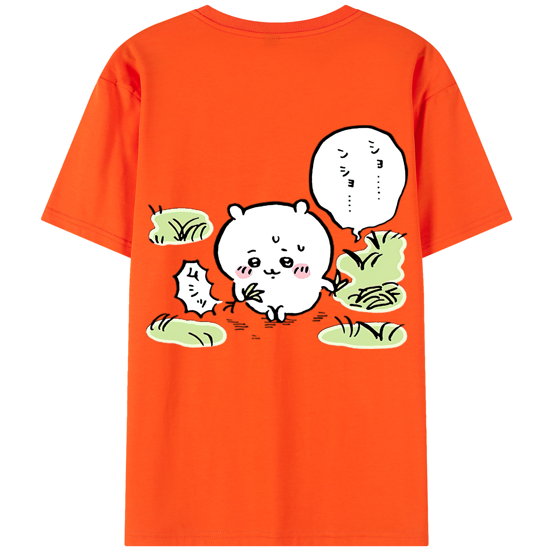 （画像用） ちいかわ ちいかわ Chii-kawa chiikawa 綿100％半袖Tシャツ（背面プリント）