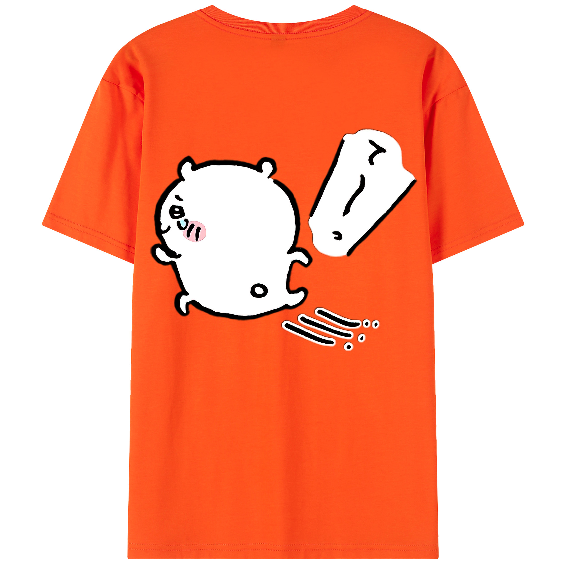 （画像用） ちいかわ ちいかわ Chii-kawa chiikawa 綿100％半袖Tシャツ（背面プリント）