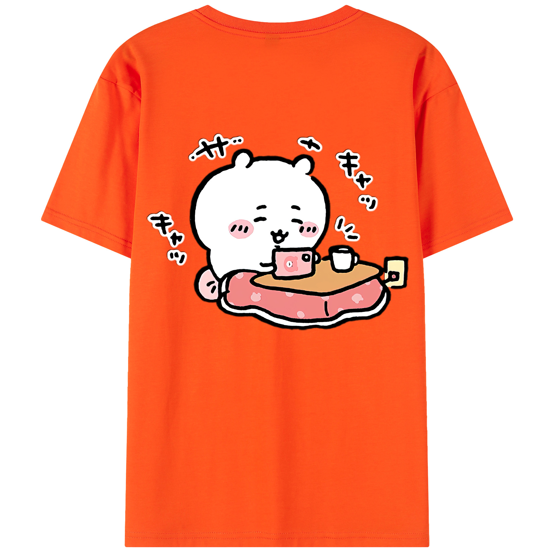（画像用） ちいかわ ちいかわ Chii-kawa chiikawa 綿100％半袖Tシャツ（背面プリント）