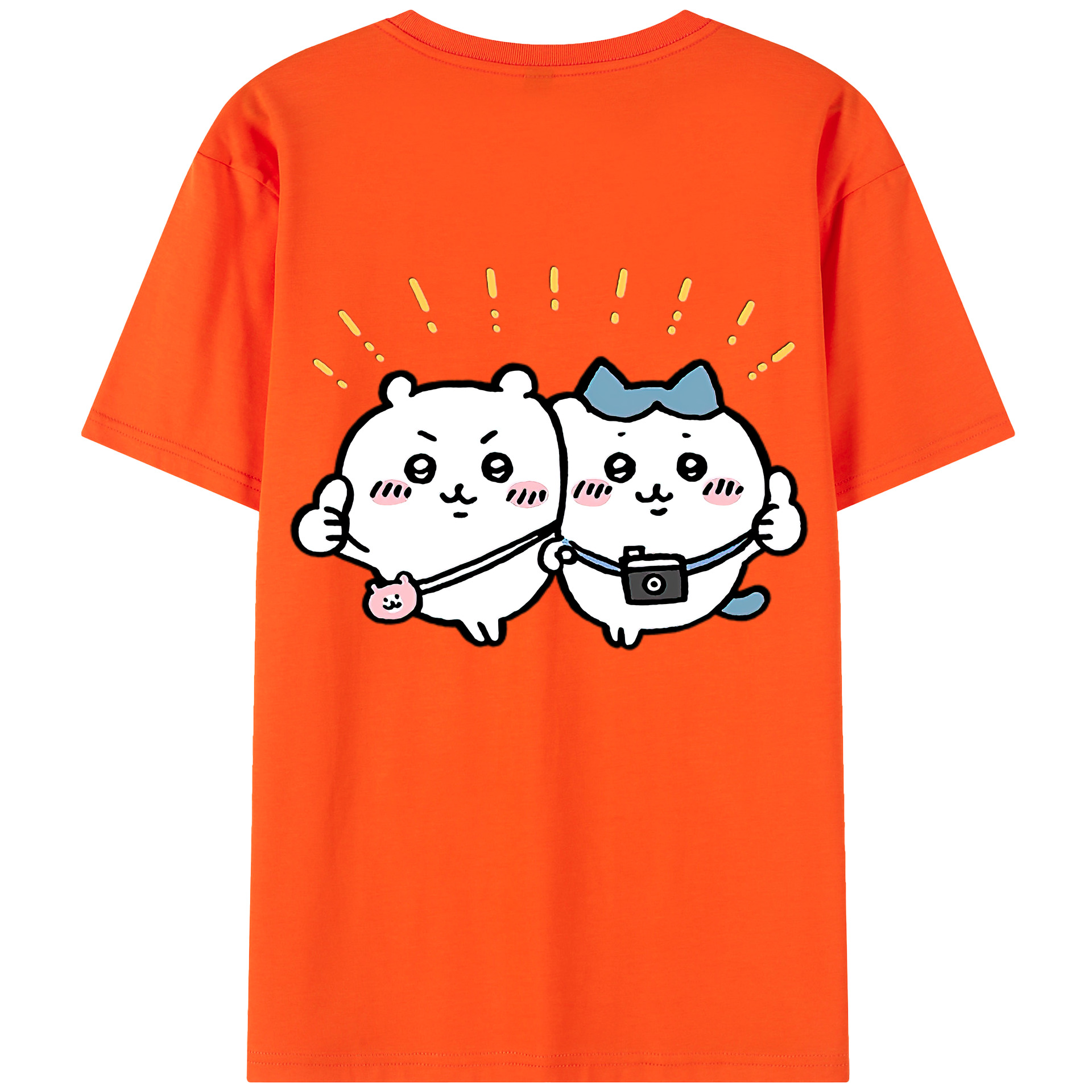 （画像用） ちいかわ ちいかわ Chii-kawa chiikawa 綿100％半袖Tシャツ（背面プリント）