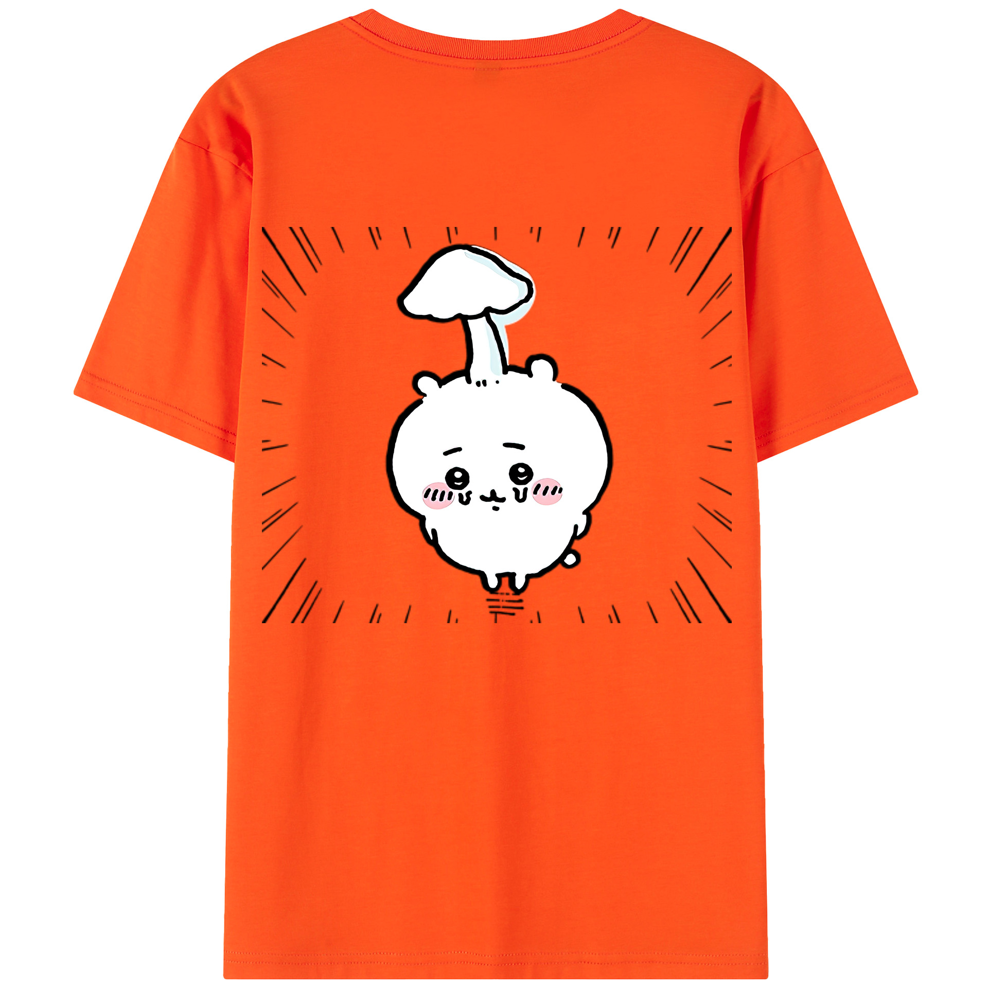 （画像用） ちいかわ ちいかわ Chii-kawa chiikawa 綿100％半袖Tシャツ（背面プリント）