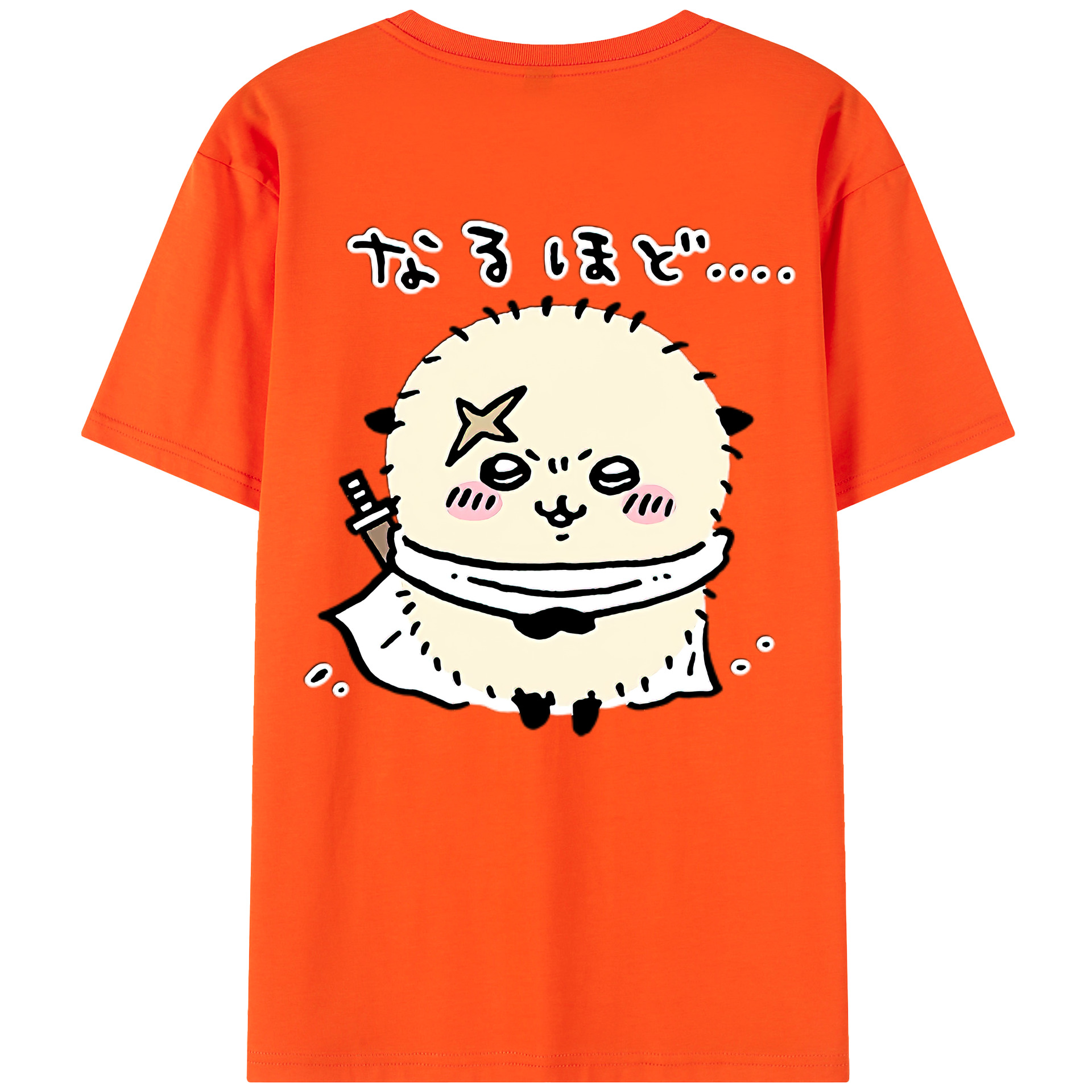 （画像用） ちいかわ ラッコ Chii-kawa Sea otter 綿100％半袖Tシャツ（背面プリント）