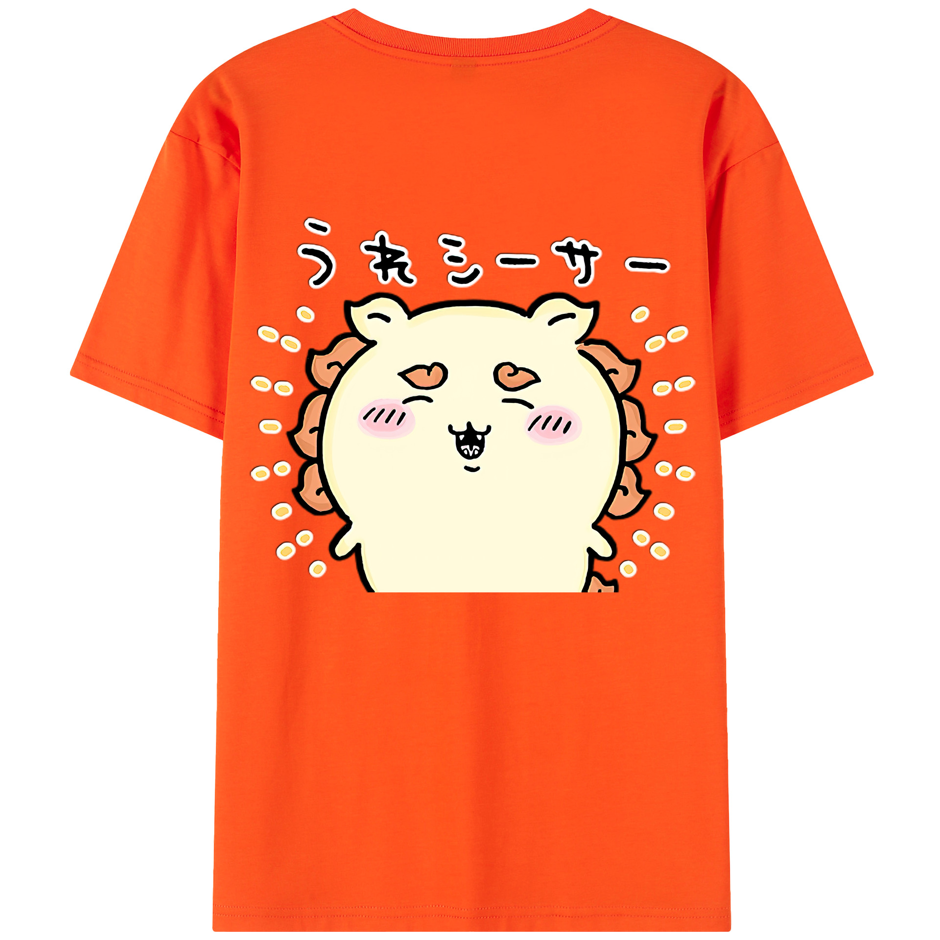 （画像用） ちいかわ シーサー Chii-kawa Shisa 綿100％半袖Tシャツ（背面プリント）