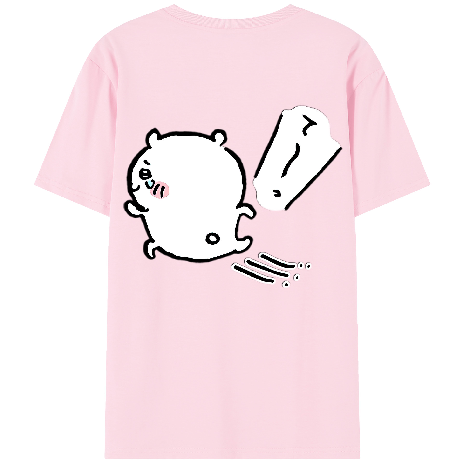 （画像用） ちいかわ ちいかわ Chii-kawa chiikawa 綿100％半袖Tシャツ（背面プリント）
