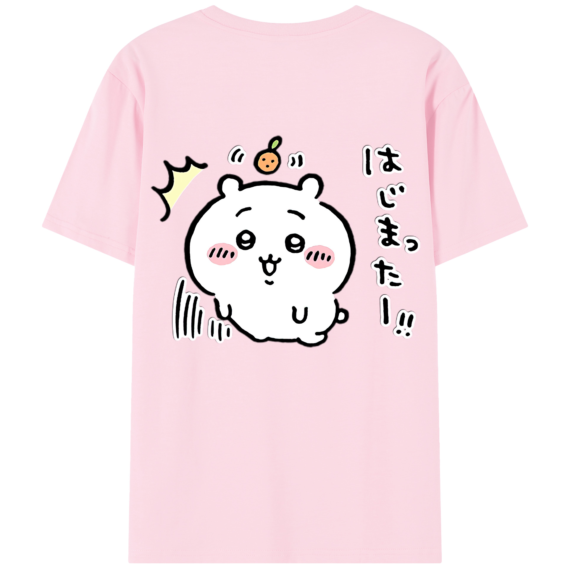 （画像用） ちいかわ ちいかわ Chii-kawa chiikawa 綿100％半袖Tシャツ（背面プリント）