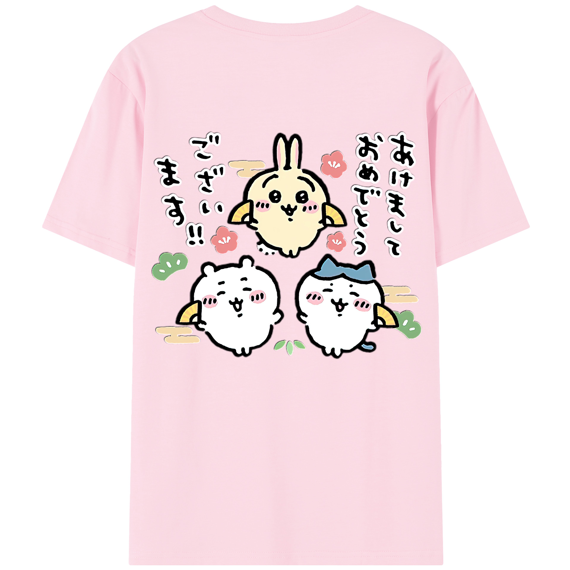 （画像用） ちいかわ ちいかわ Chii-kawa chiikawa 綿100％半袖Tシャツ（背面プリント）