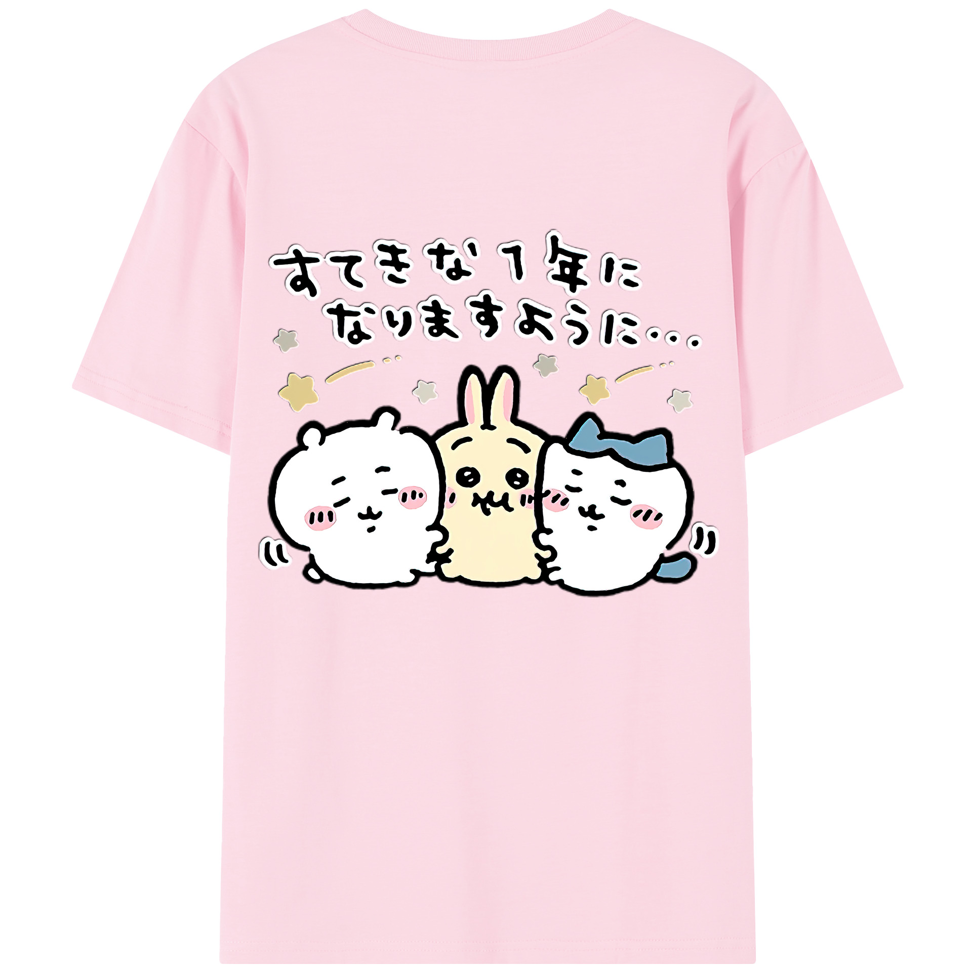 （画像用） ちいかわ ちいかわ Chii-kawa chiikawa 綿100％半袖Tシャツ（背面プリント）