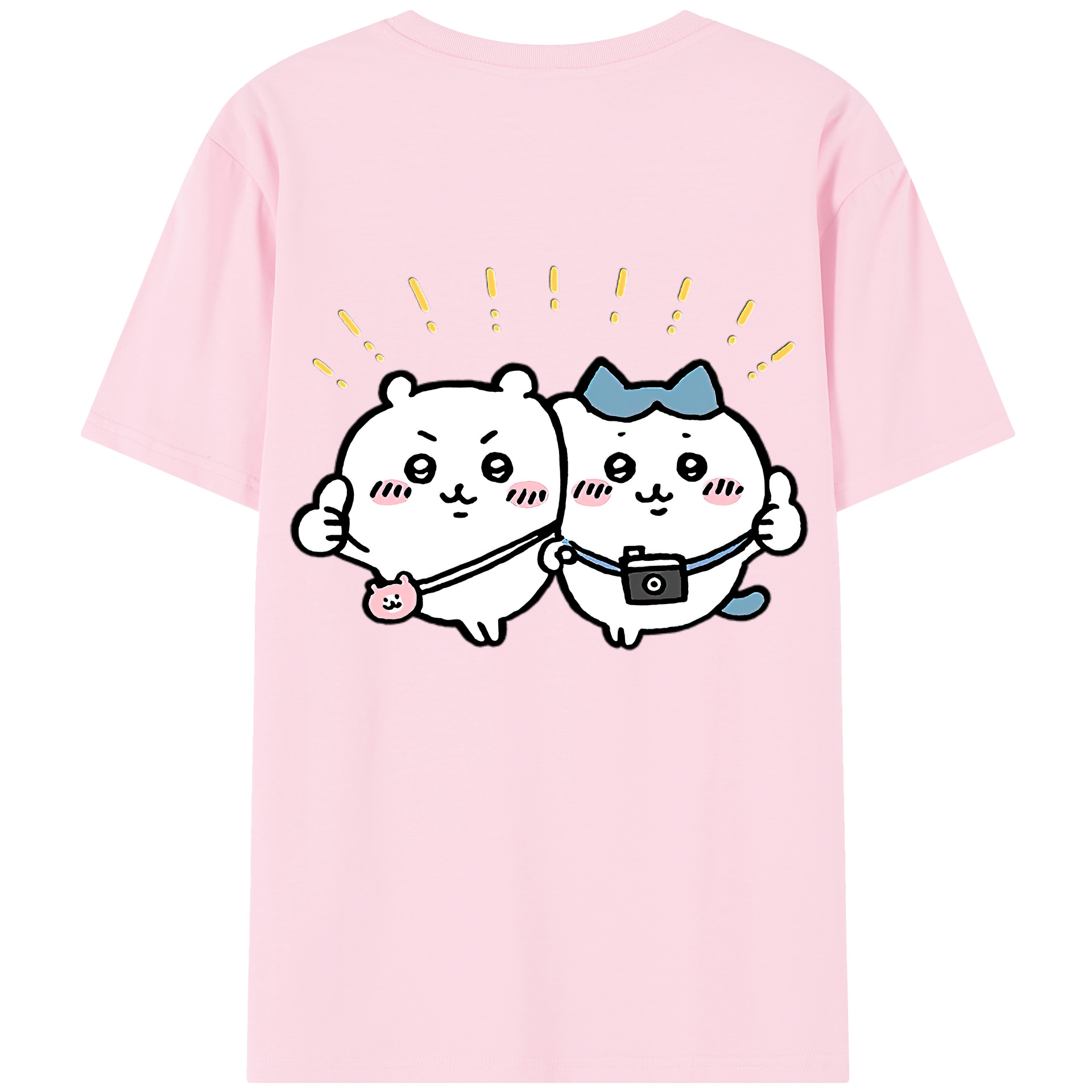 （画像用） ちいかわ ちいかわ Chii-kawa chiikawa 綿100％半袖Tシャツ（背面プリント）