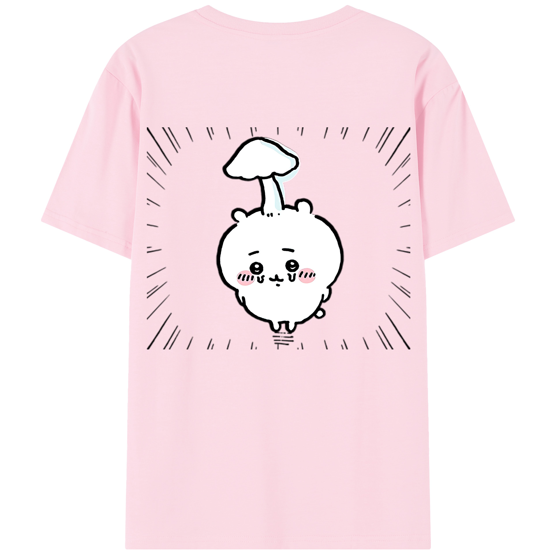 （画像用） ちいかわ ちいかわ Chii-kawa chiikawa 綿100％半袖Tシャツ（背面プリント）