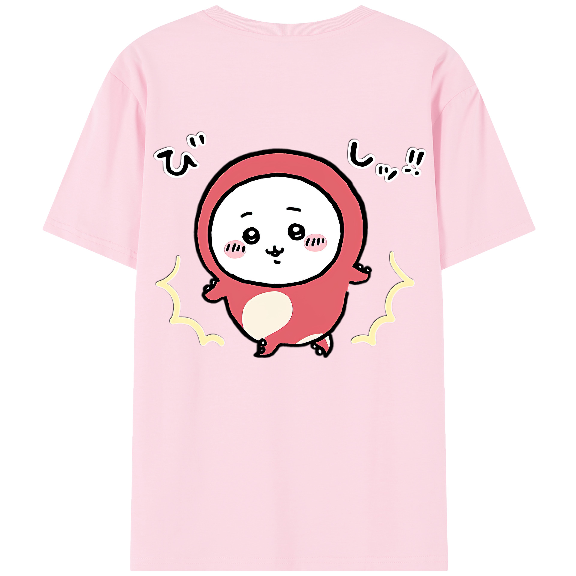 （画像用） ちいかわ ちいかわ Chii-kawa chiikawa 綿100％半袖Tシャツ（背面プリント）