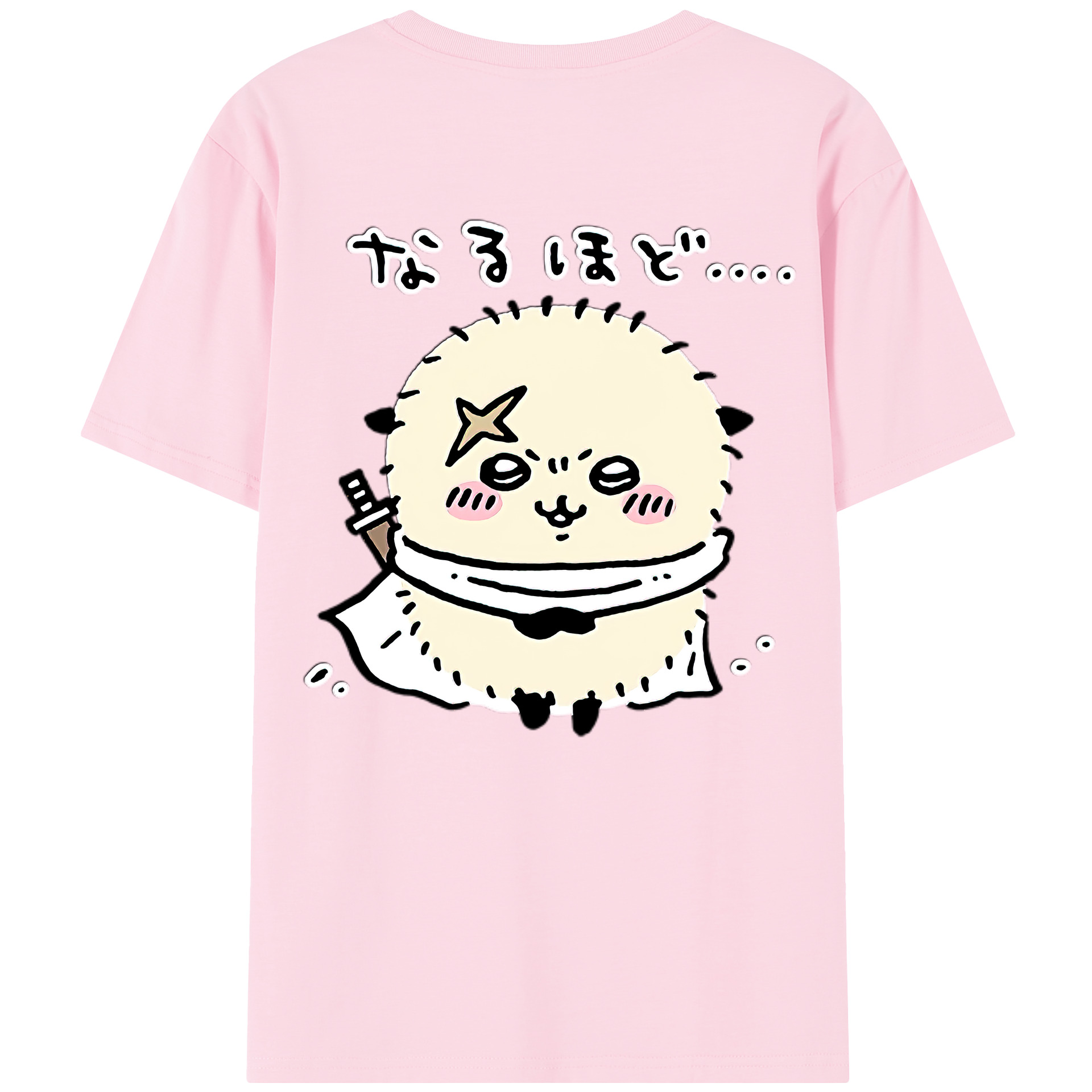 （画像用） ちいかわ ラッコ Chii-kawa Sea otter 綿100％半袖Tシャツ（背面プリント）