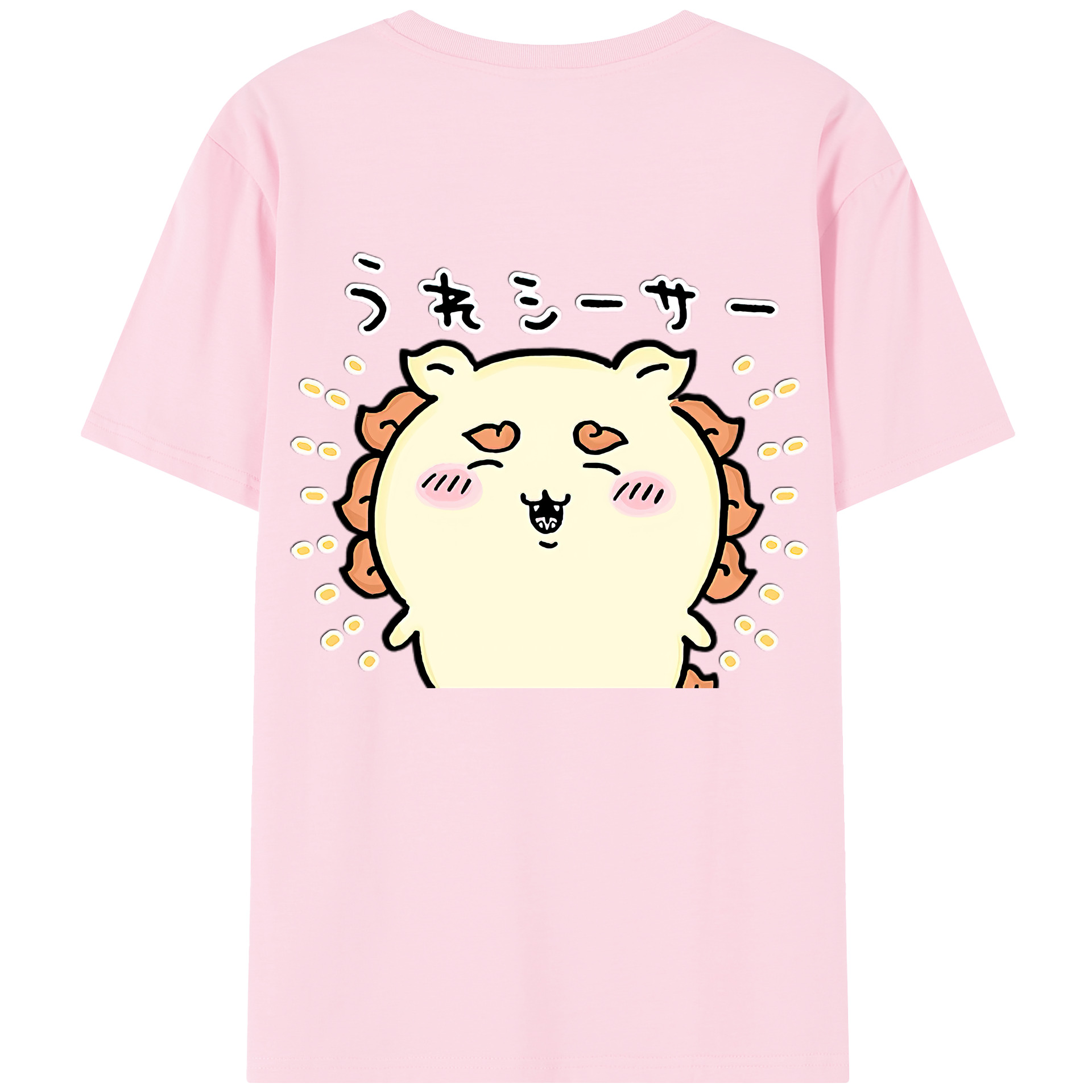 （画像用） ちいかわ シーサー Chii-kawa Shisa 綿100％半袖Tシャツ（背面プリント）