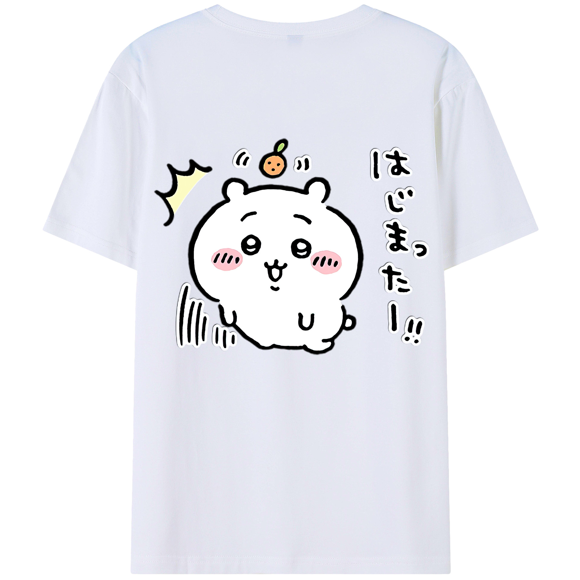 （画像用） ちいかわ ちいかわ Chii-kawa chiikawa 綿100％半袖Tシャツ（背面プリント）
