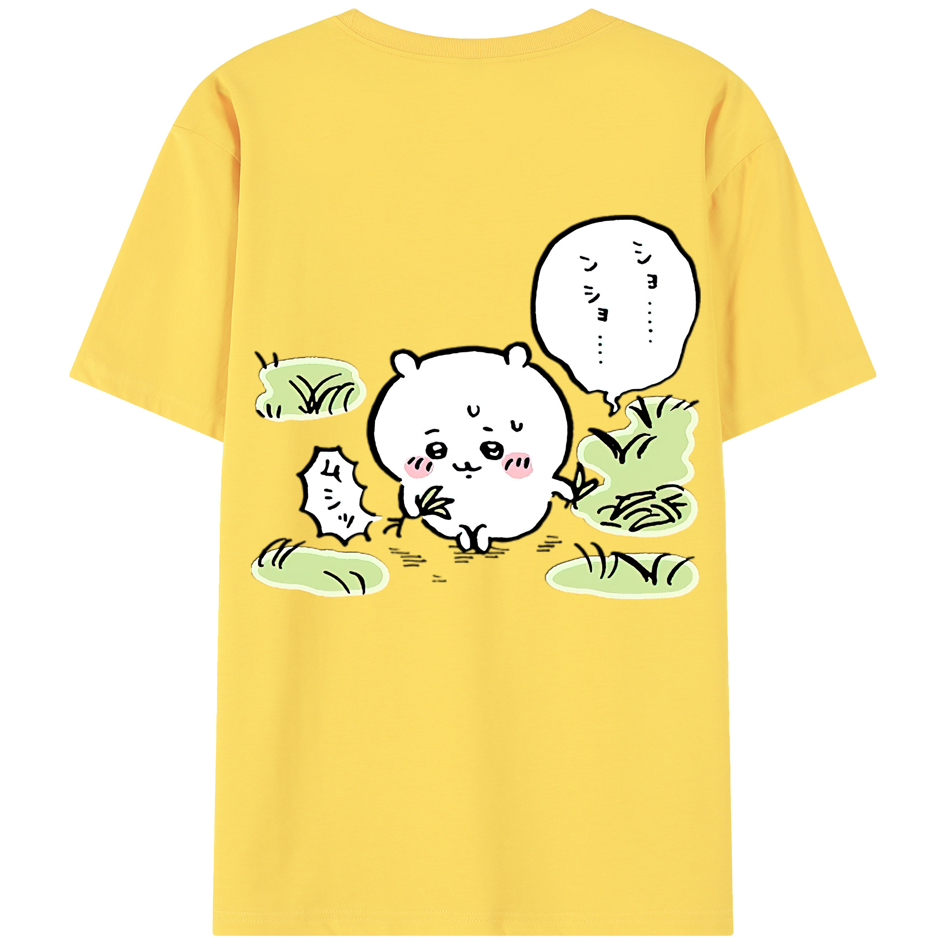 （画像用） ちいかわ ちいかわ Chii-kawa chiikawa 綿100％半袖Tシャツ（背面プリント）