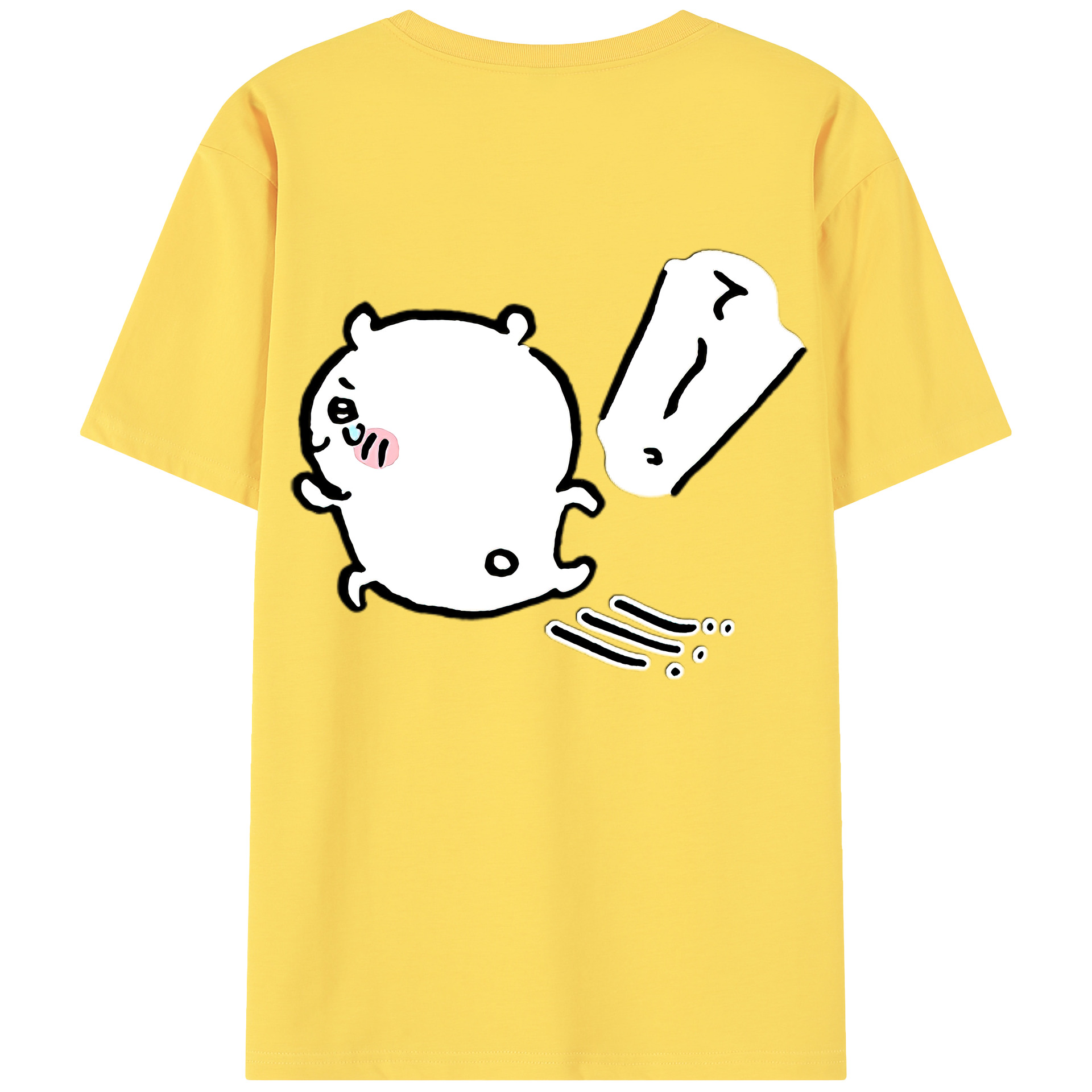 （画像用） ちいかわ ちいかわ Chii-kawa chiikawa 綿100％半袖Tシャツ（背面プリント）