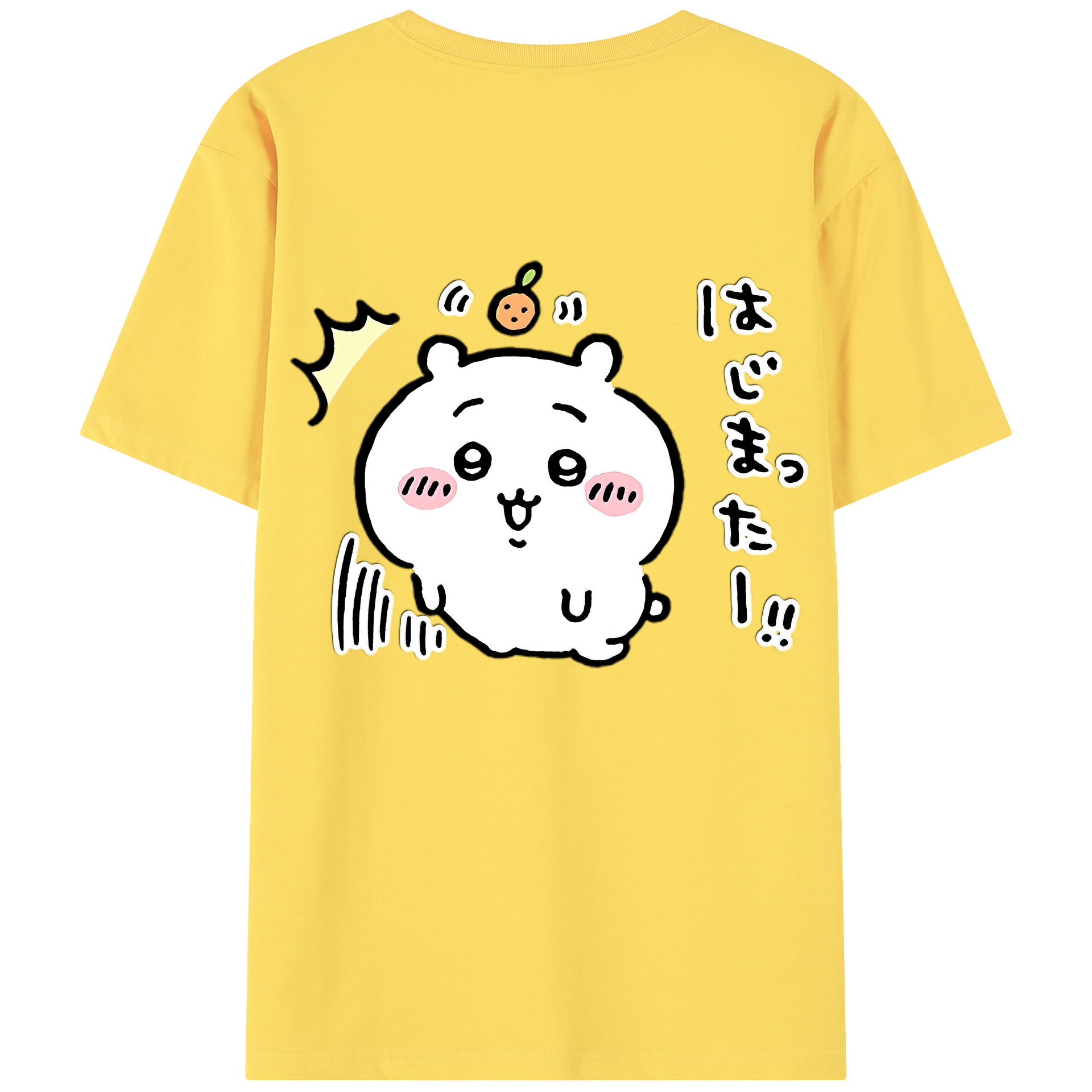 （画像用） ちいかわ ちいかわ Chii-kawa chiikawa 綿100％半袖Tシャツ（背面プリント）