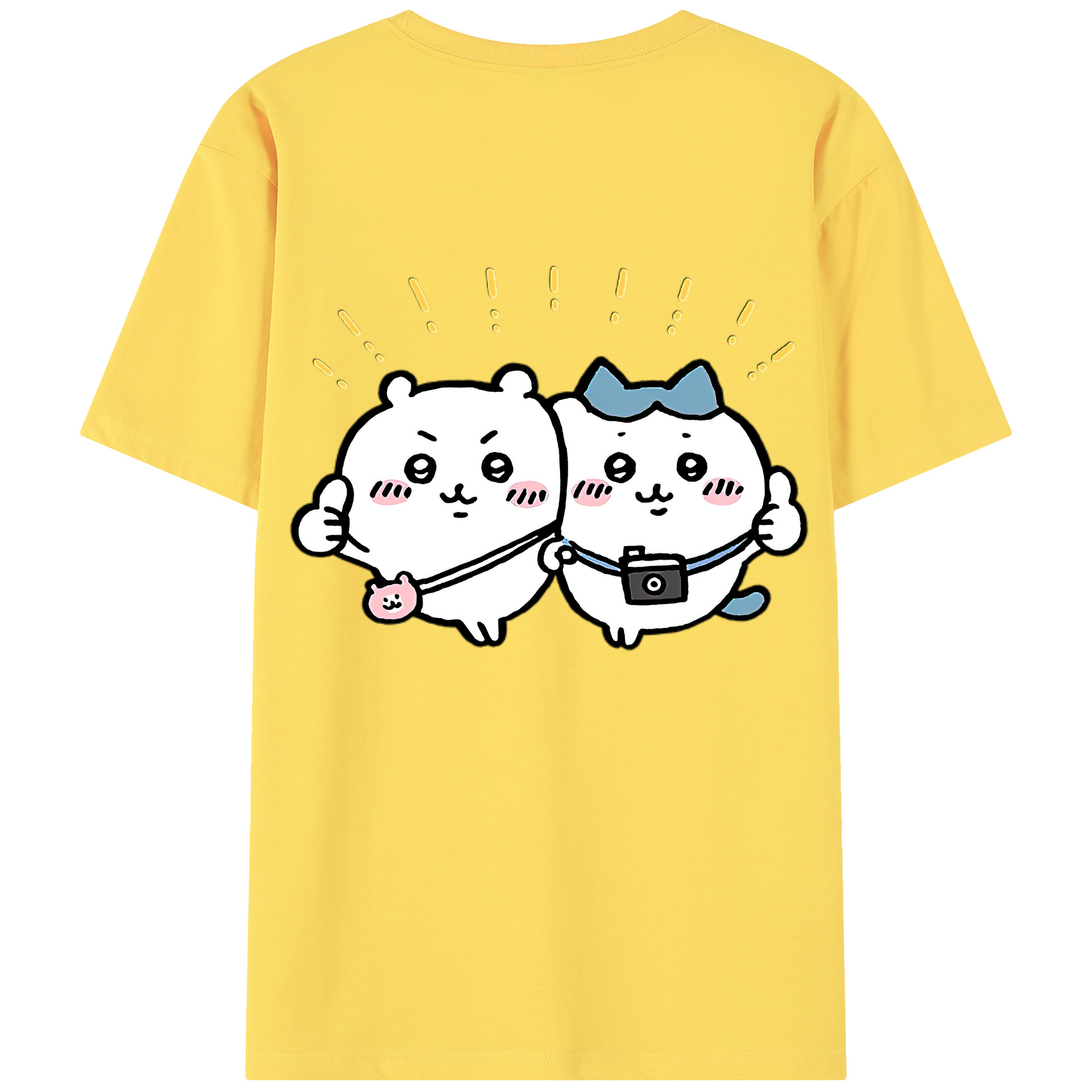 （画像用） ちいかわ ちいかわ Chii-kawa chiikawa 綿100％半袖Tシャツ（背面プリント）