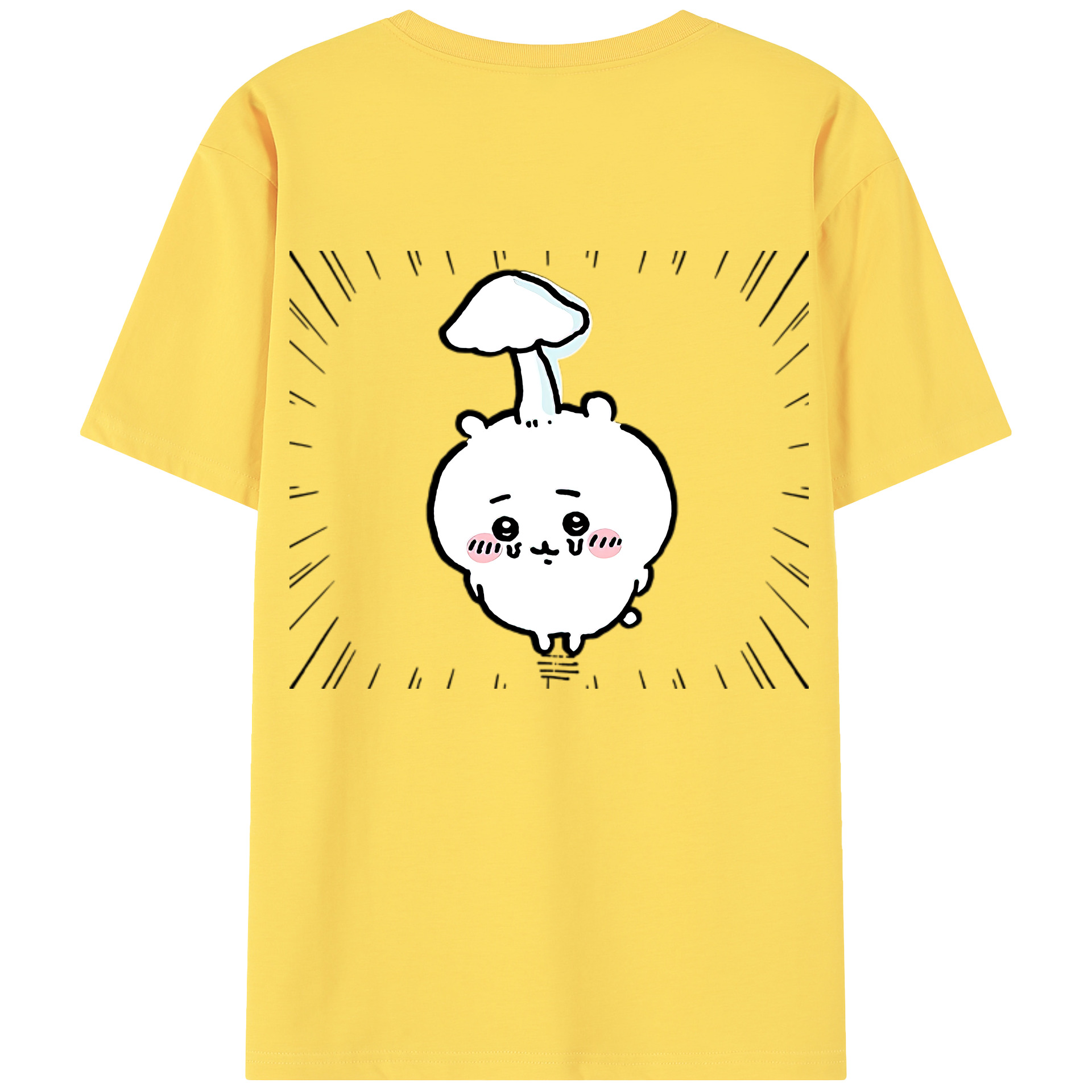 （画像用） ちいかわ ちいかわ Chii-kawa chiikawa 綿100％半袖Tシャツ（背面プリント）