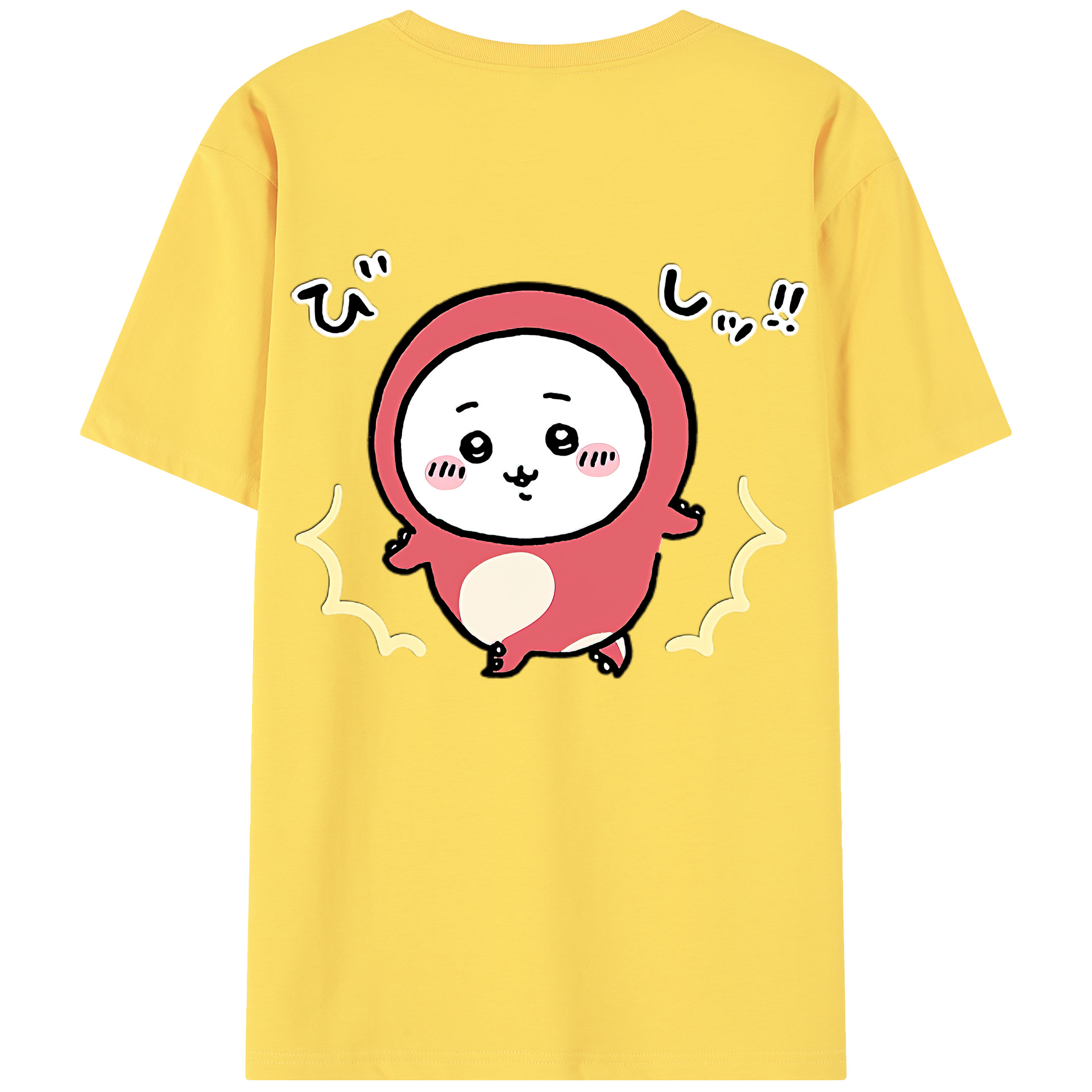 （画像用） ちいかわ ちいかわ Chii-kawa chiikawa 綿100％半袖Tシャツ（背面プリント）