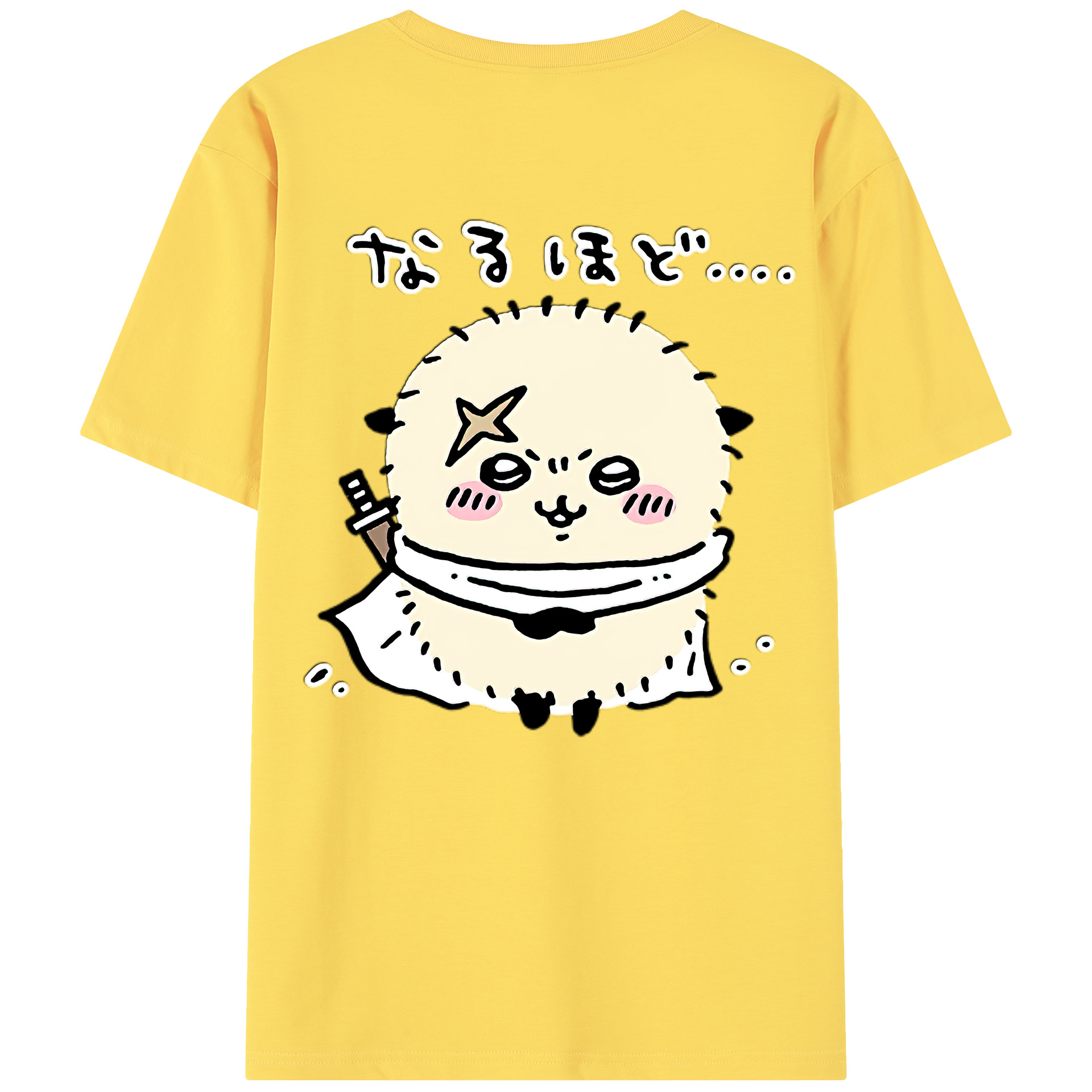 （画像用） ちいかわ ラッコ Chii-kawa Sea otter 綿100％半袖Tシャツ（背面プリント）