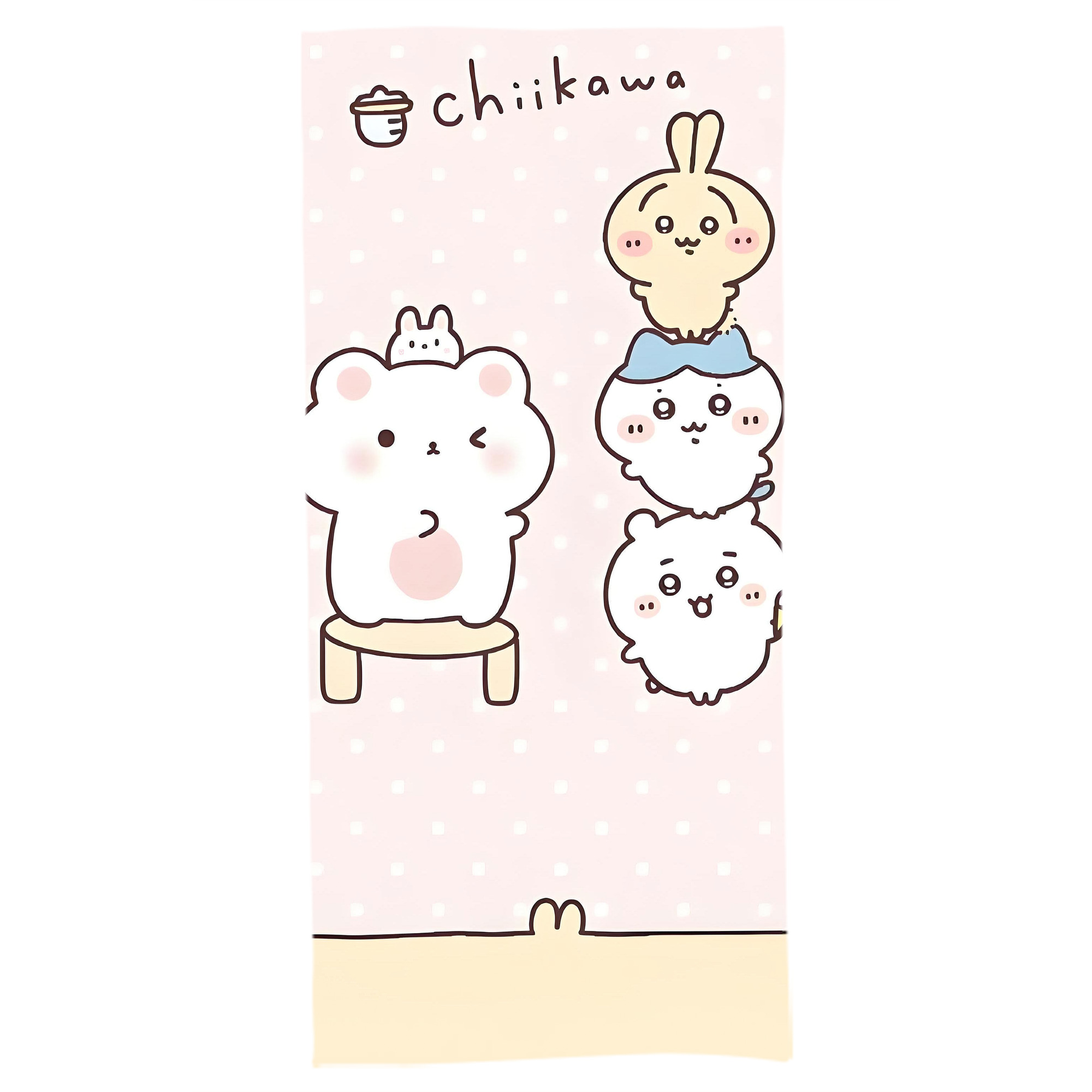 （画像用） ちいかわ Chii-kawa 大判バスタオル 70×140cm 吸水速乾 柔らかい肌触り